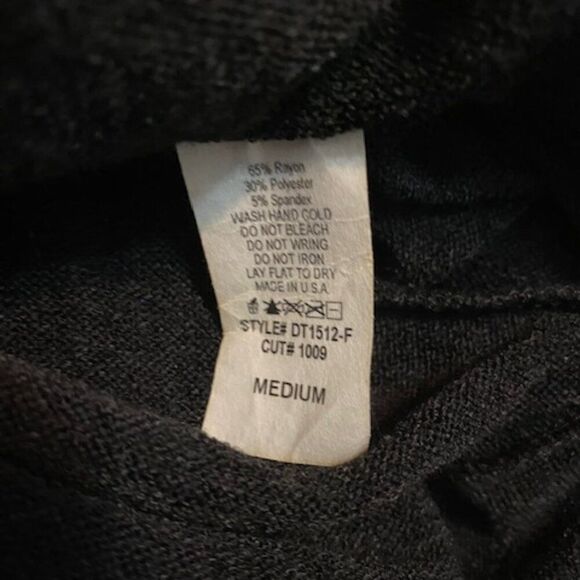 dear apple Black Cream Knit open cardigan, size M - Picture 4 of 4